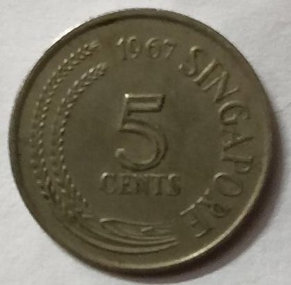 Singapore 5 Cent Coin1967  (used)