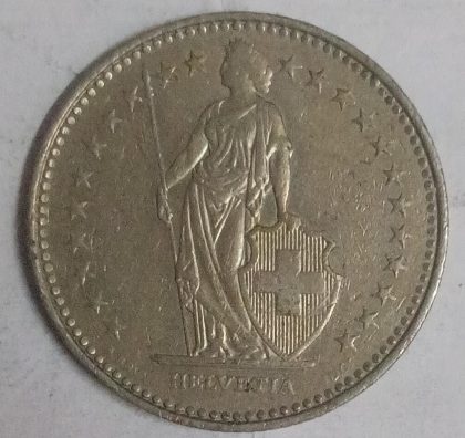 SWITZERLAND 1 Fr.  1985 Helvetia (used) - Image 2