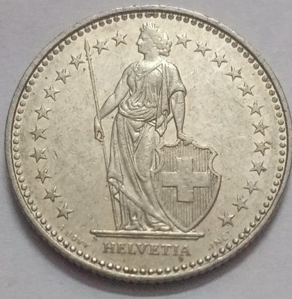 SWITZERLAND 1 Fr.  1986 Helvetia (used) - Image 2