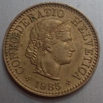 SWITZERLAND 5 Rappen1983 Coin (used)