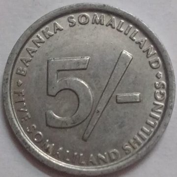 Somaliland 5 shillings 2005 used