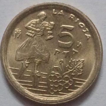 Spain 5 Pesetas Coin 1996(UNC)