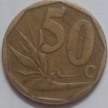 SOUTH AFRICA 50 CENTS 2010(used)