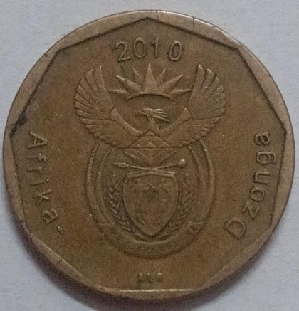 SOUTH AFRICA 50 CENTS 2010(used) - Image 2