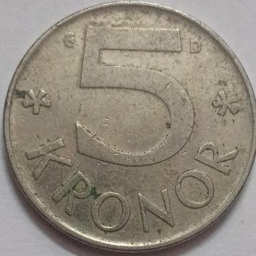 SWEDEN 5 KRONOR 1992(used)