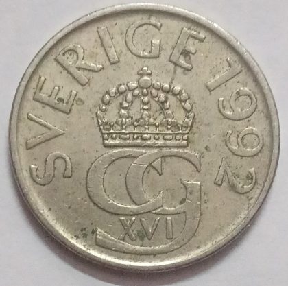 SWEDEN 5 KRONOR 1992(used) - Image 2