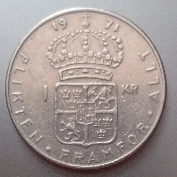 SWEDEN 1 KRONA 1971 Coin(used)