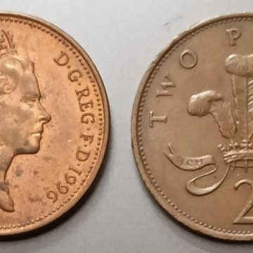 2 pence Garden Bird  Elizabeth II 1996