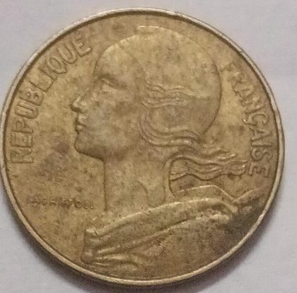 10 Centimes 1974 Liberte Egalite Fraternite (used) - Image 2