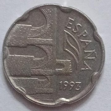 Spain 50 Pesetas Coin 1993(Used)