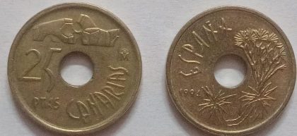 Spain 25 Pesetas Coin 1994(Used)