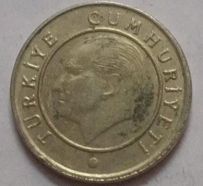Turkey 5 kurus 2009 (used) - Image 2