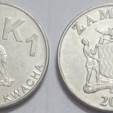 ZAMBIA 1 Kwacha 2019 Coin(USED)
