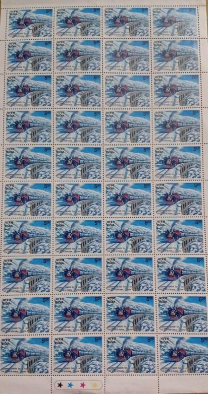 100 YEARS OF KALKA-SHIMLA RAILWAY ,  Rs.5- MNH (Stamp Full Sheets -40stamps)
