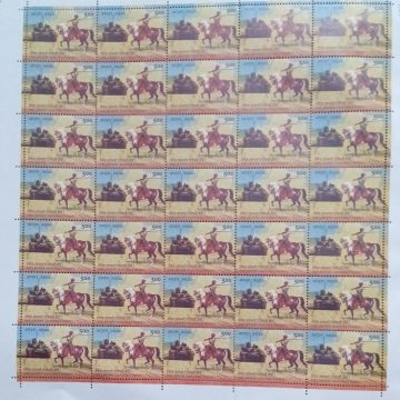 2nd Lancers (Gardners Horse) Defence  Rs.5- MNH (Stamp Full Sheets -35 stamps)